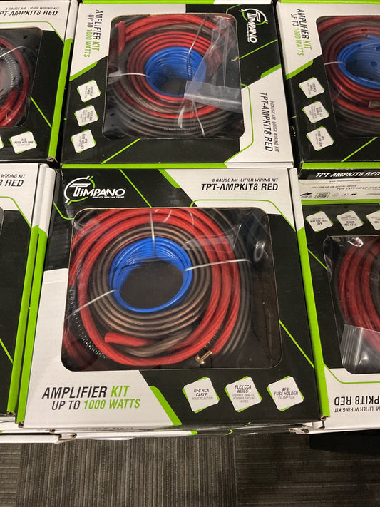 TIMPANO - Cable Kit - 8 Gauge 1000 Watts CCA Amp Kit - Red