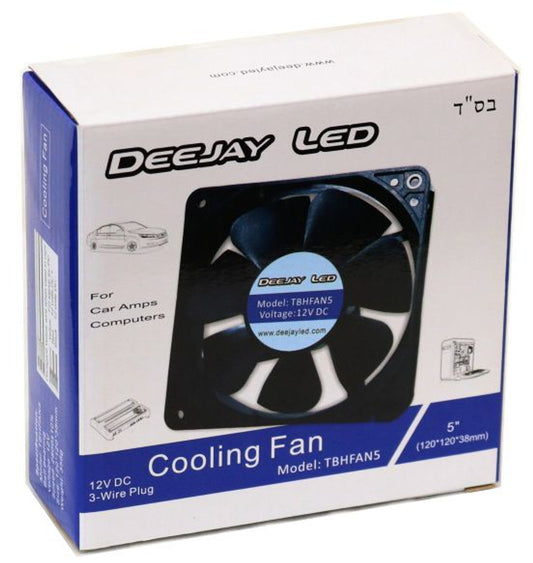Deejay LED 5" 12V Car Amplifier Cooling Fan