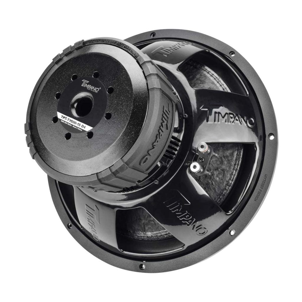 TPT-T1500-15 D4 | Timpano 15″ Car Audio Subwoofer 1600 Watts Dual 4 Ohm