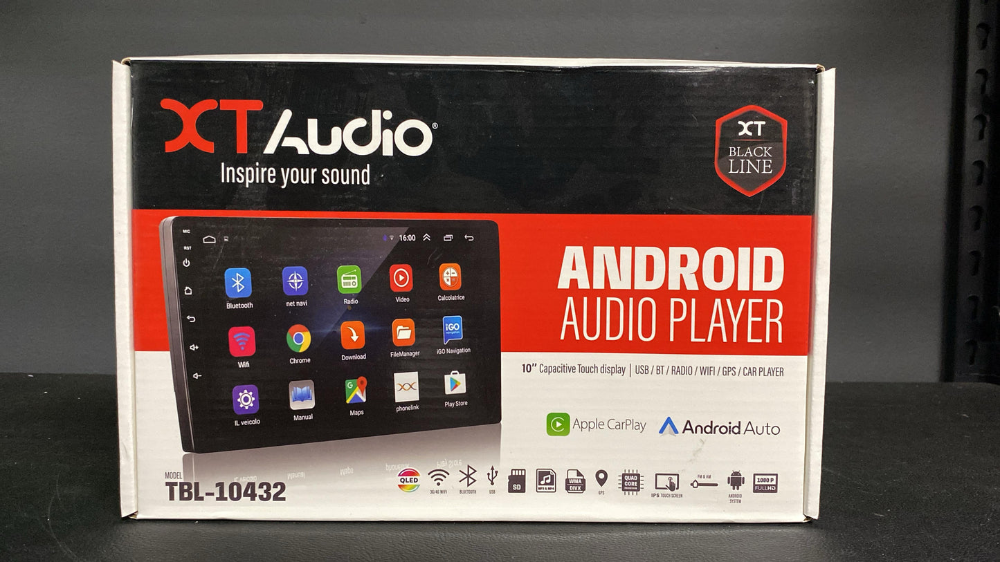 XT Audio 10" TBL-10432 Wireless CarPlay Tablet 4GB+32GB Bluetooth